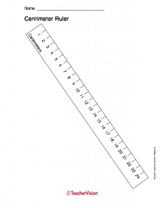 printable centimeter ruler measurement 1st 5th grade teachervision